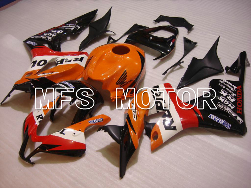Honda CBR600RR 2007-2008 Injection ABS Fairing - Repsol - Black Red Orange - MFS5804