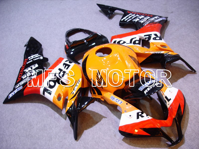 Honda CBR600RR 2007-2008 Injektion ABS Verkleidung - Repsol - Schwarz rot Orange - MFS5808