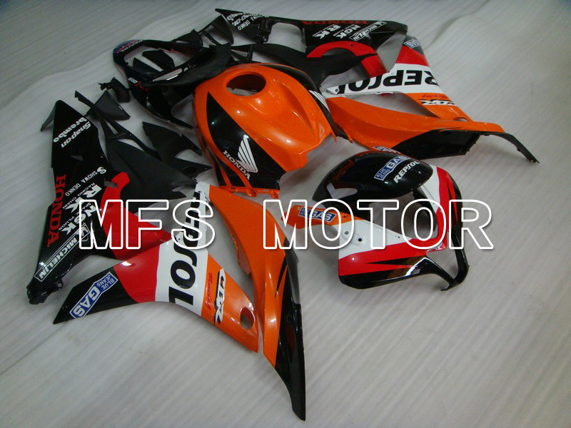 Honda CBR600RR 2007-2008 Injektion ABS Verkleidung - Repsol - Schwarz rot Orange - MFS5810