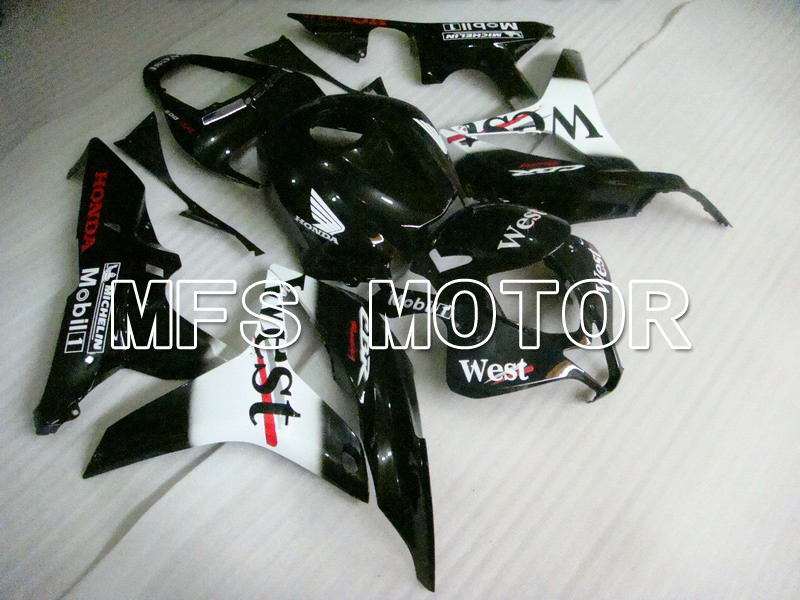 Honda CBR600RR 2007-2008 Injection ABS Fairing - West - Black White - MFS5831