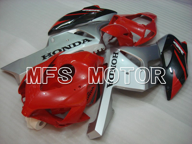 Honda CBR1000RR 2004-2005 Carenado ABS de inyección - Fábrica Style - rojo Sikver Negro - MFS5848