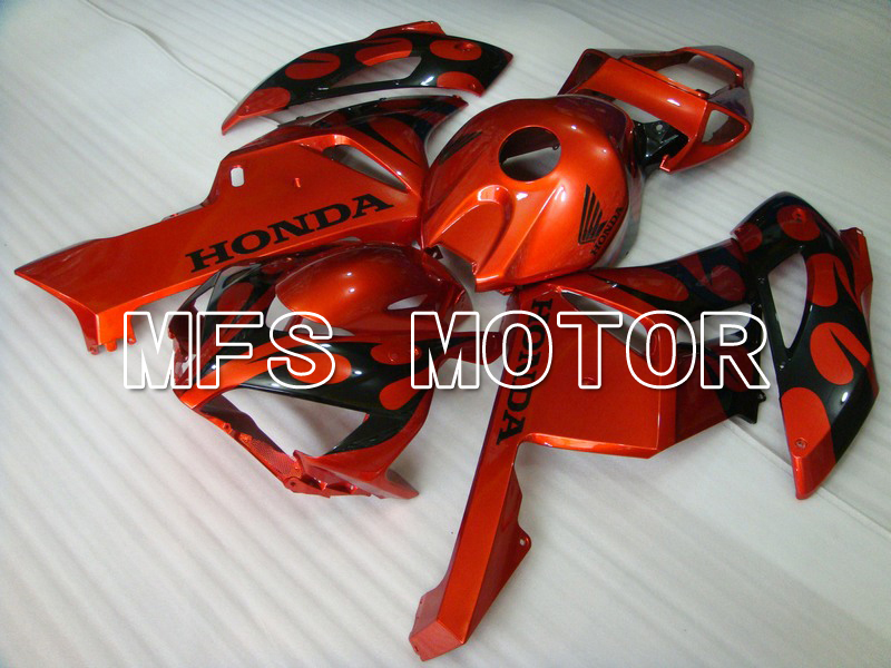 Honda CBR1000RR 2004-2005 Injektion ABS Verkleidung - Flame - Orange Schwarz - MFS5874