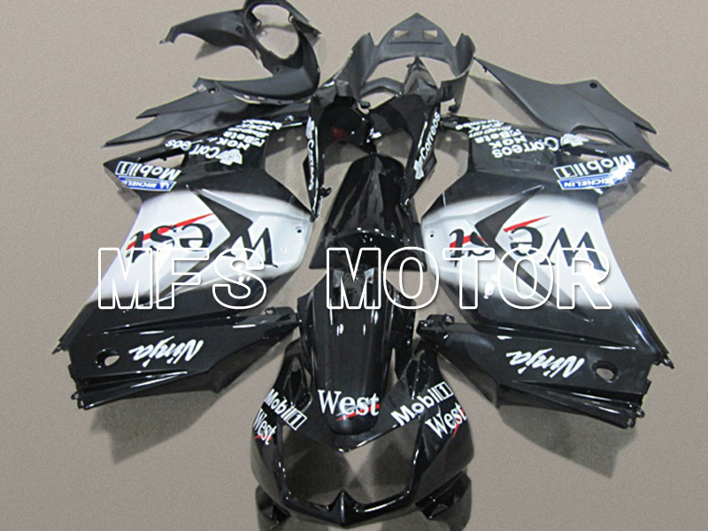 Kawasaki NINJA EX250 2008-2012 Injection ABS Fairing - West - Black White - MFS6163