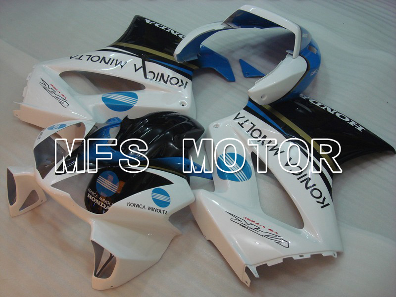 Honda VFR800 2002-2013 Carenado ABS de inyección - Konica Minolta - Negro Blanco - MFS6323