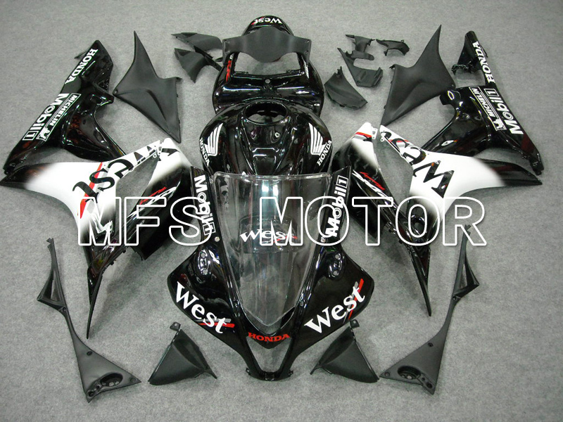Honda CBR600RR 2007-2008 Injection ABS Fairing - West - Black White - MFS6397