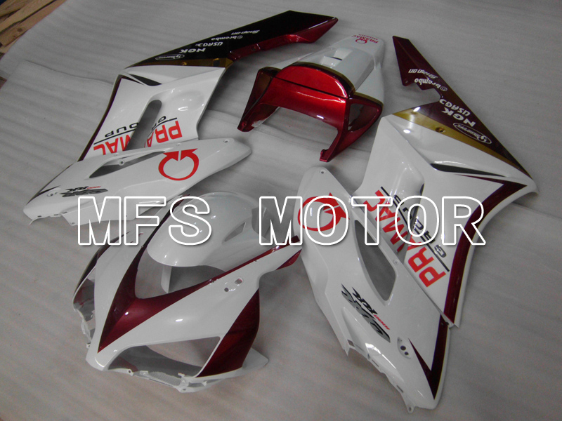 Honda CBR1000RR 2004-2005 Injection ABS Fairing - PRAMAC - White Red wine color - MFS6474