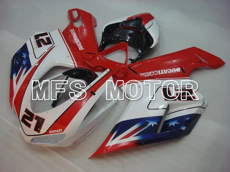 Ducati 848 / 1098 / 1198 2007-2011 Injection ABS Fairing - Others - Red White - MFS4154