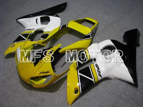 Yamaha YZF-R6 1998-2002 Injection ABS Fairing - Factory Style - Black White Yellow - MFS8264